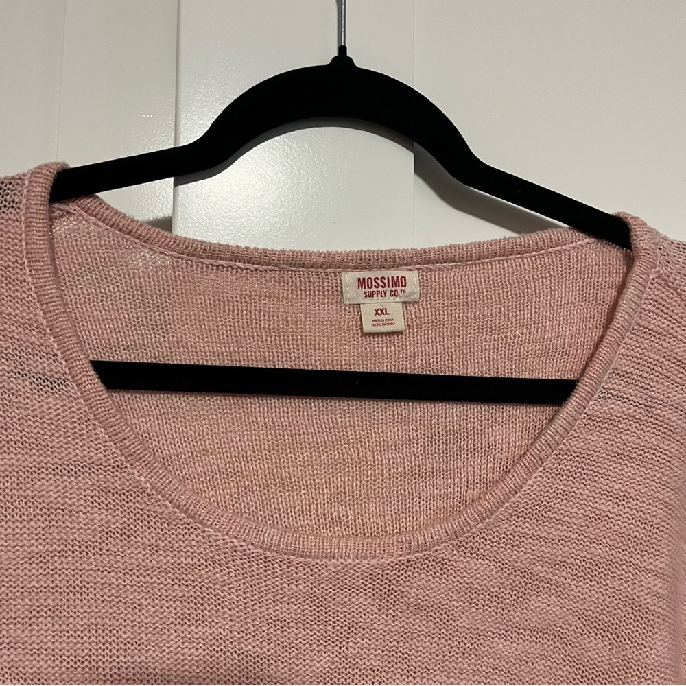 Blush Pink Sweater with Lace Detail Size XXL Boho Cottagecore airy feminine - Picture 8 of 8